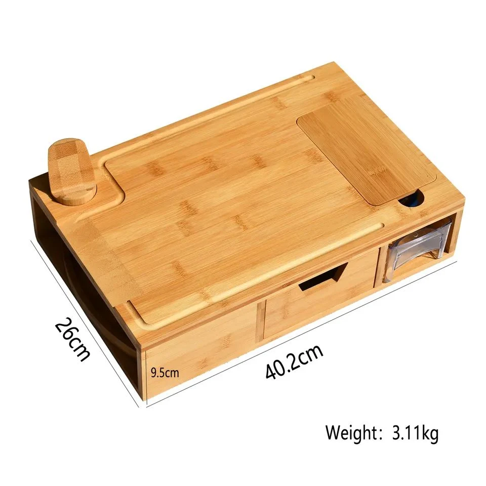 Chpppinh Board Wood Wooden Wine Rack Bamboobamboo Chopping Board with Phone Holder Trays Graters Lid