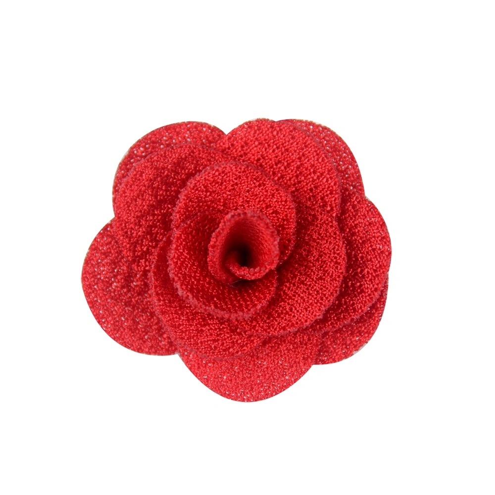 Großhandel 3 Cm Mini Handgefertigte Tuch Blumen Kopf Blume Zubehör Schuhmütze Taschen Accessoires