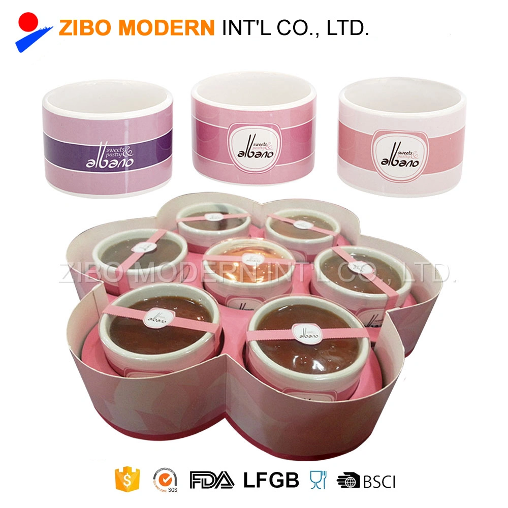Pequenos Doces de cerâmica Pastelaria Jar Candy caneca com adesivo