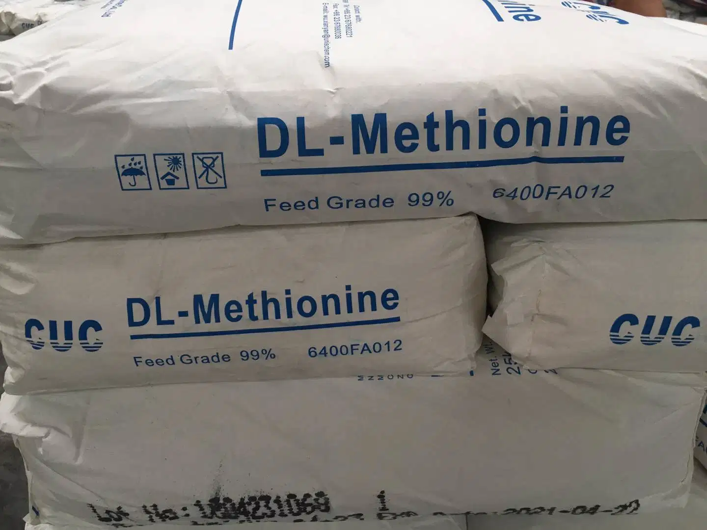 La alta calidad Dl-Methionine piensos del 99% fami-QS, ISO, la FDA