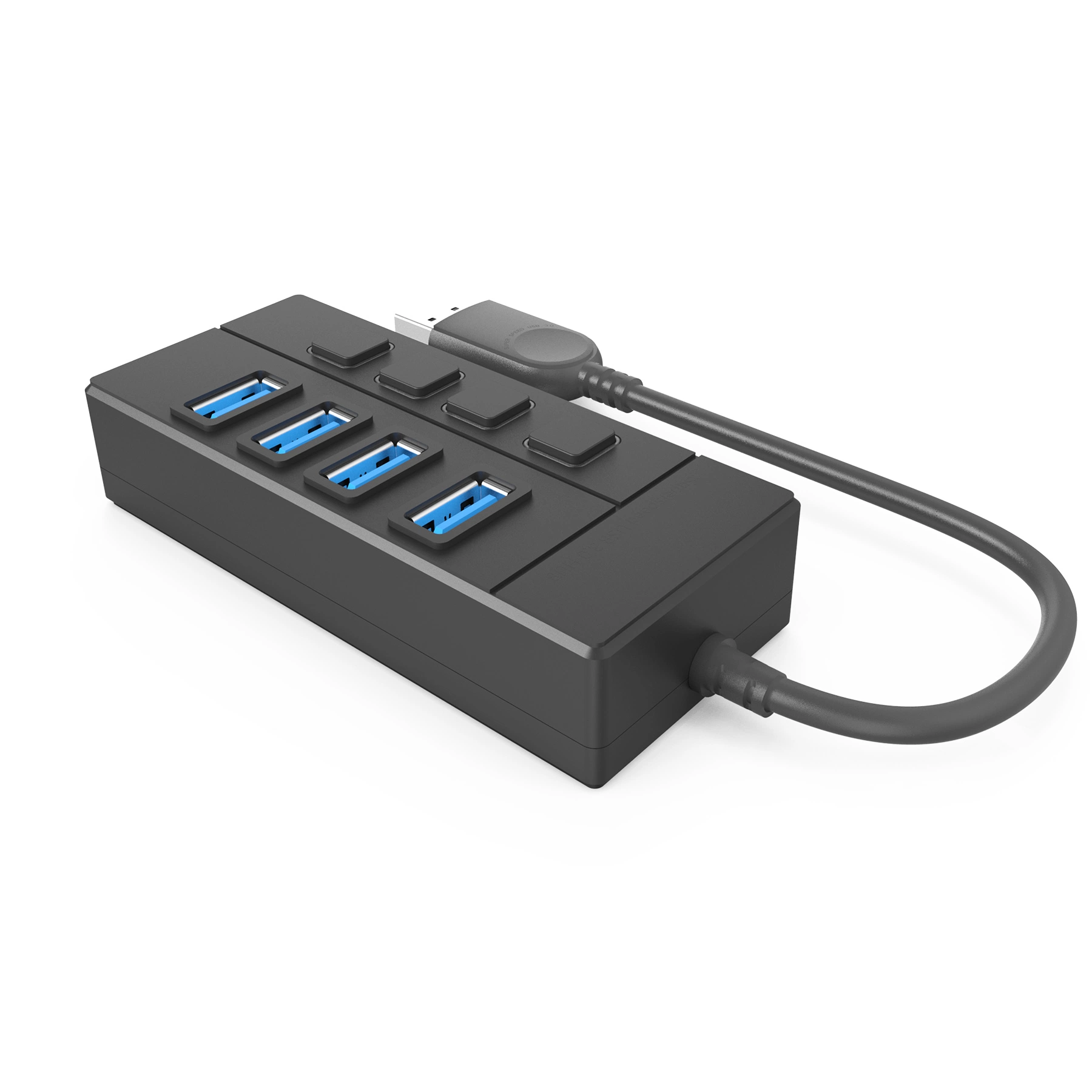 Directa de Fábrica de Venta caliente 7 puertos USB 3.0 de 5 Gbps Hub compacto portátil con cable