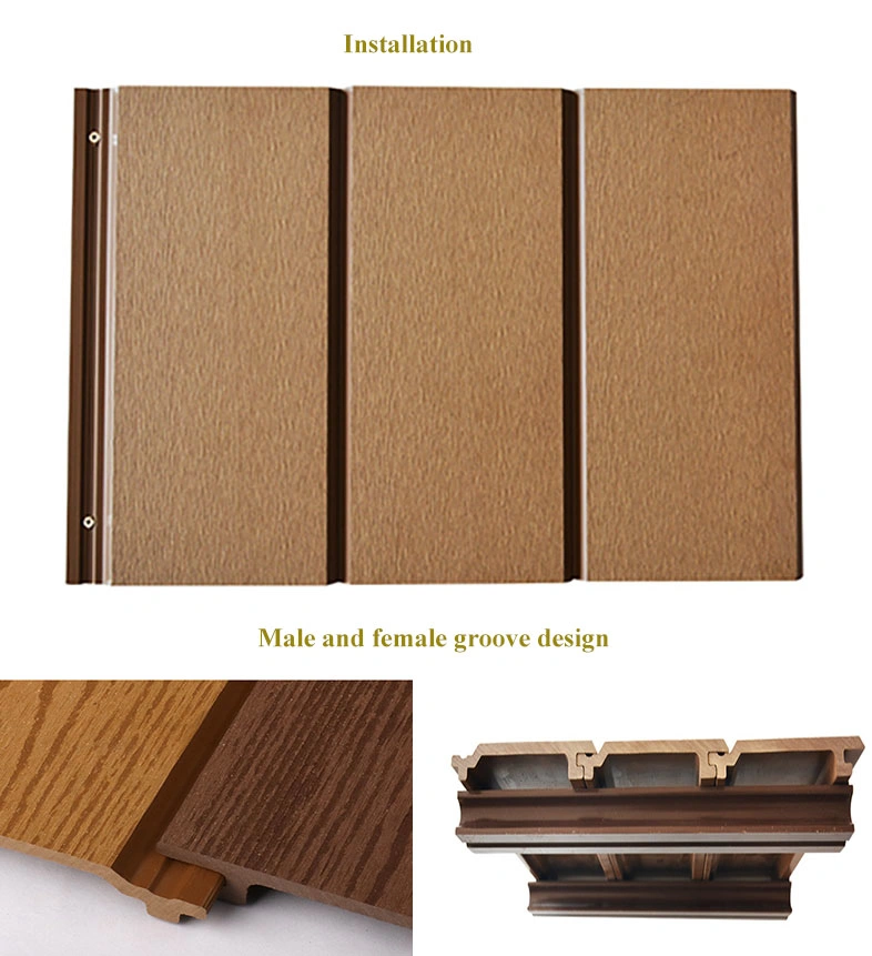 High quality/High cost performance  Outdoor Wall 5years Vidar China Material Cladding Plastic Wood WPC Panel