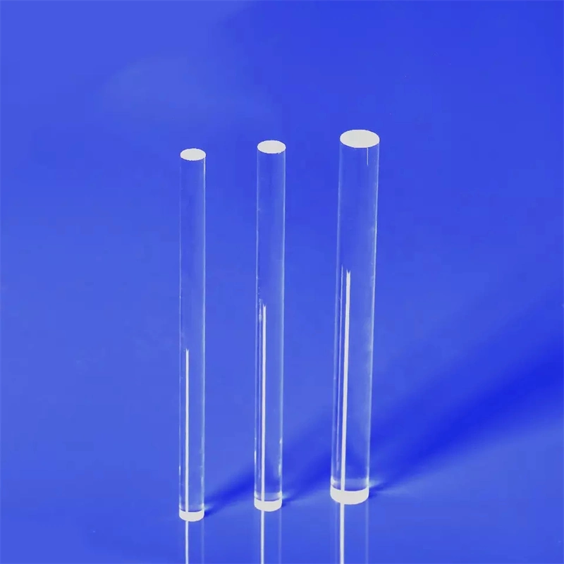 Quartz Glass Rod Optical Cylinder Clear Fused for Solar Semiconductor