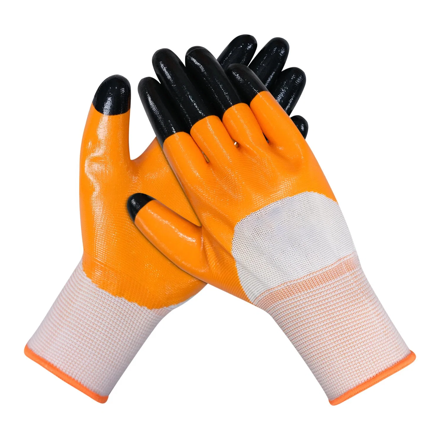 Factory Direct Sale Oil Proof Dipping Nylon Nitrile Coated Work Gloves for Construction