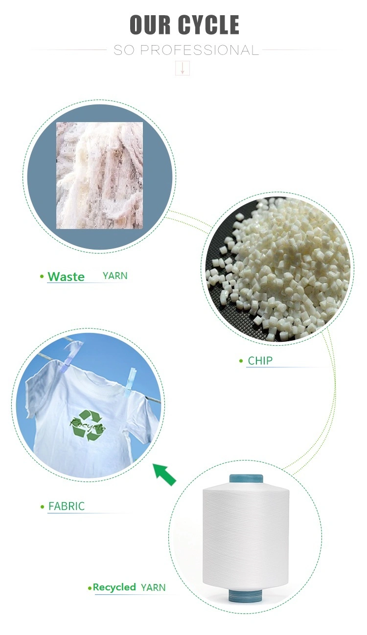 100% Recycled Nylon DTY Yarn Filament Yarn with Grs Certificate