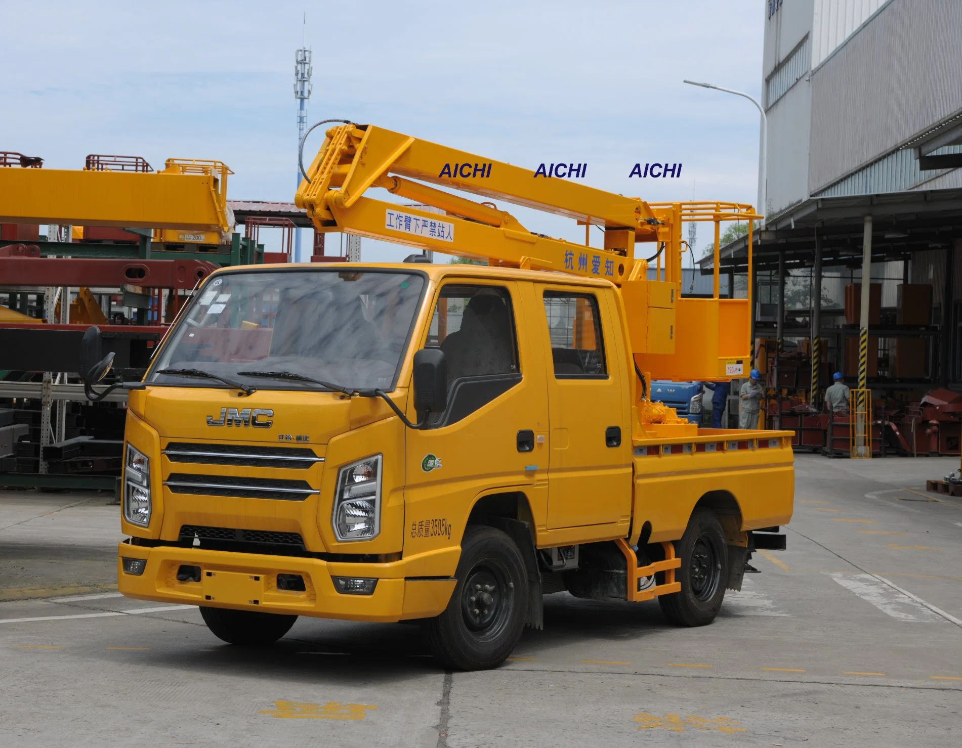 Folding 9m Hydraulic Ladder Jmc Truck Aerial Work Vehicle