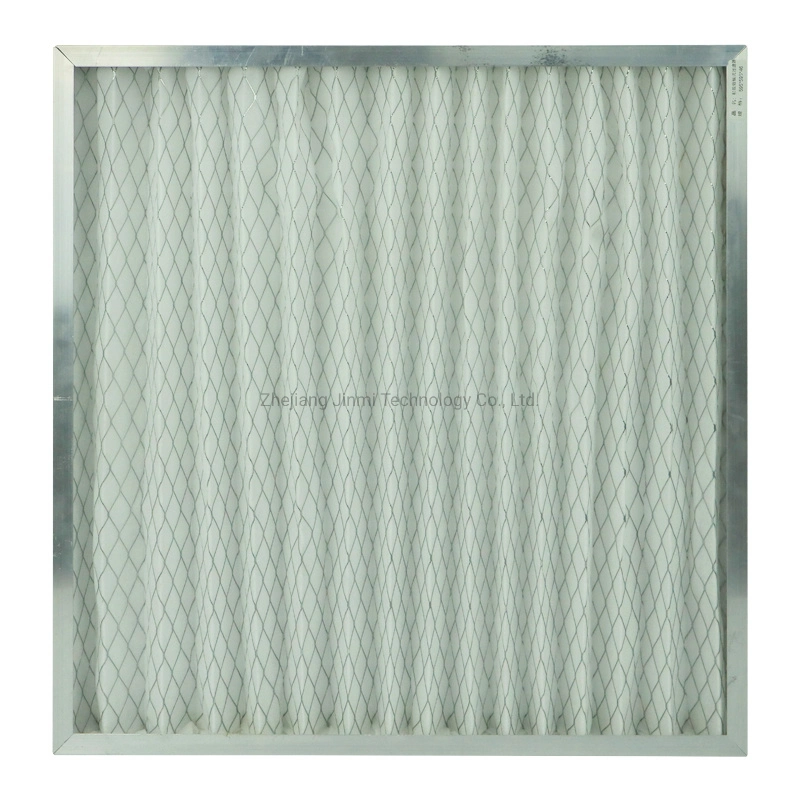 Customized Primary G4 Aluminum Frame Panel Pleated Air Filter