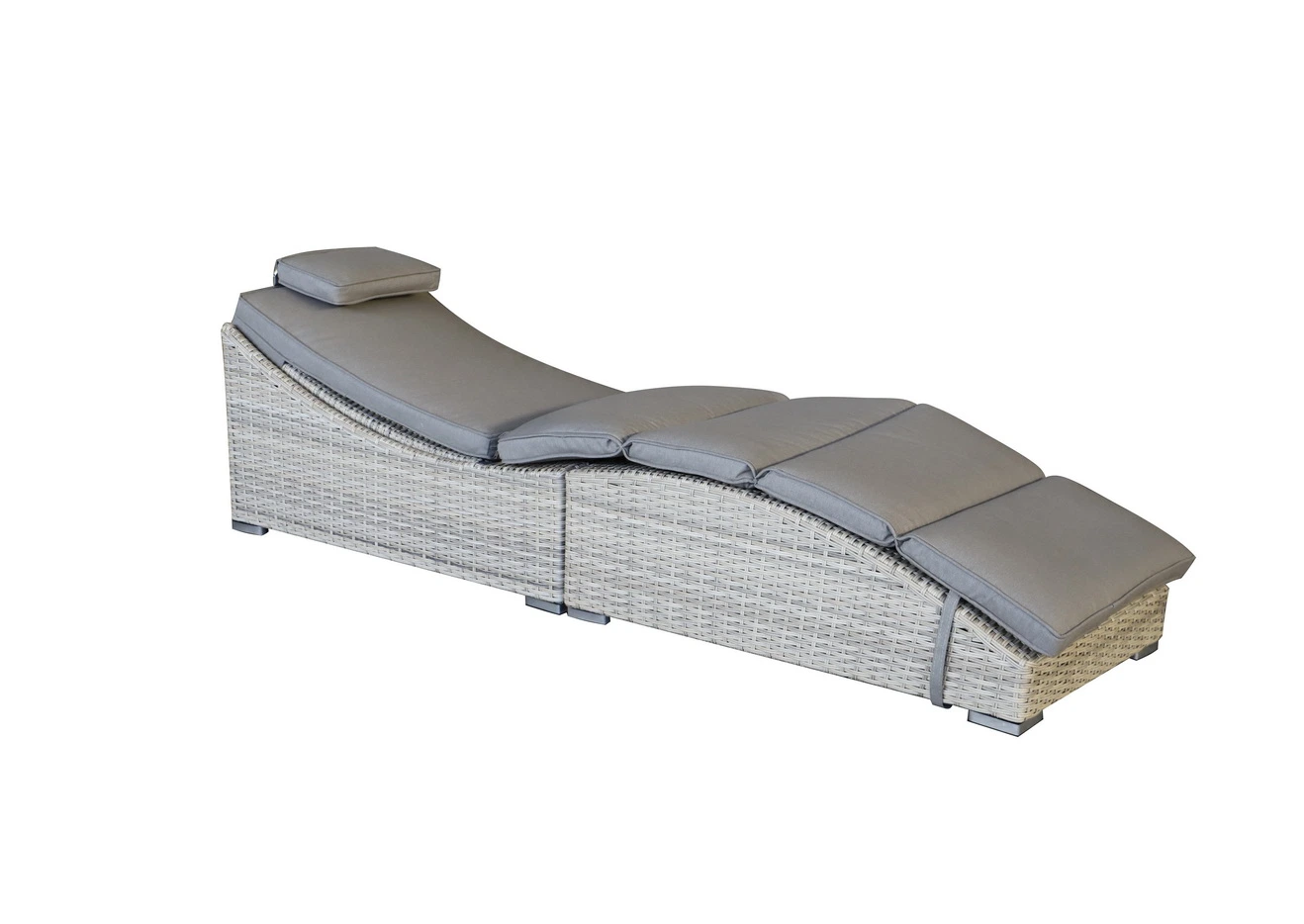 Wholesale/Supplier Hotel Outdoor Garden Rattan Lounger Aluminium Furniture Sun Lounger Chaise Sun Lounger