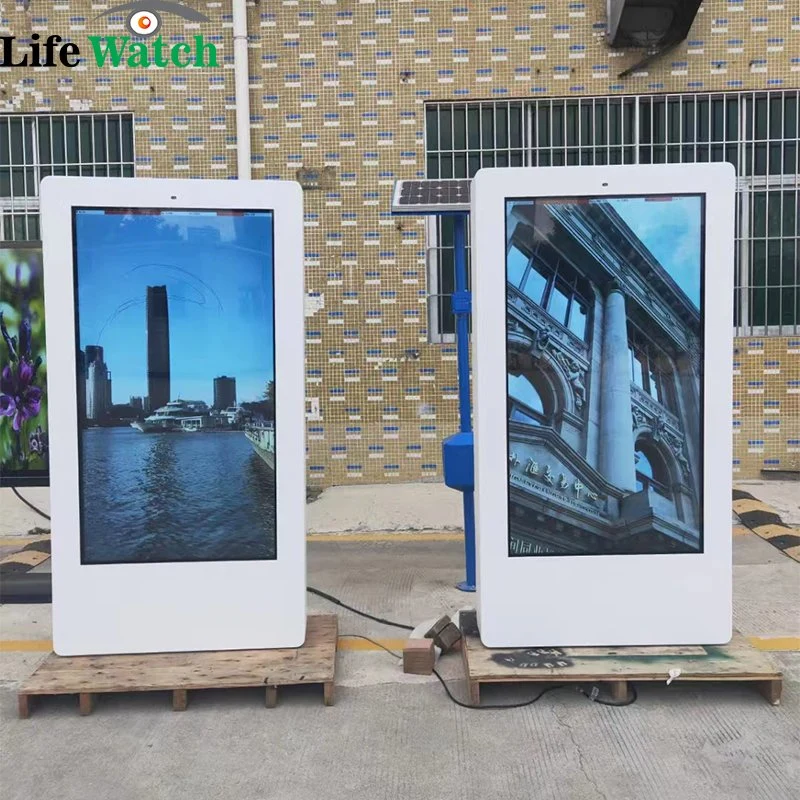 55-Inch 2K 4K Waterproof Wall Mount Outdoor Digital Signage Player Landscape TV Display Touch Screen