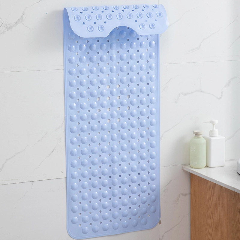 Bathtub Bath Mat PVC Large Bathtub Safety Shower Non-Slip Bathroom Mats with Suction Cups Pebbles Bath Floor Mat