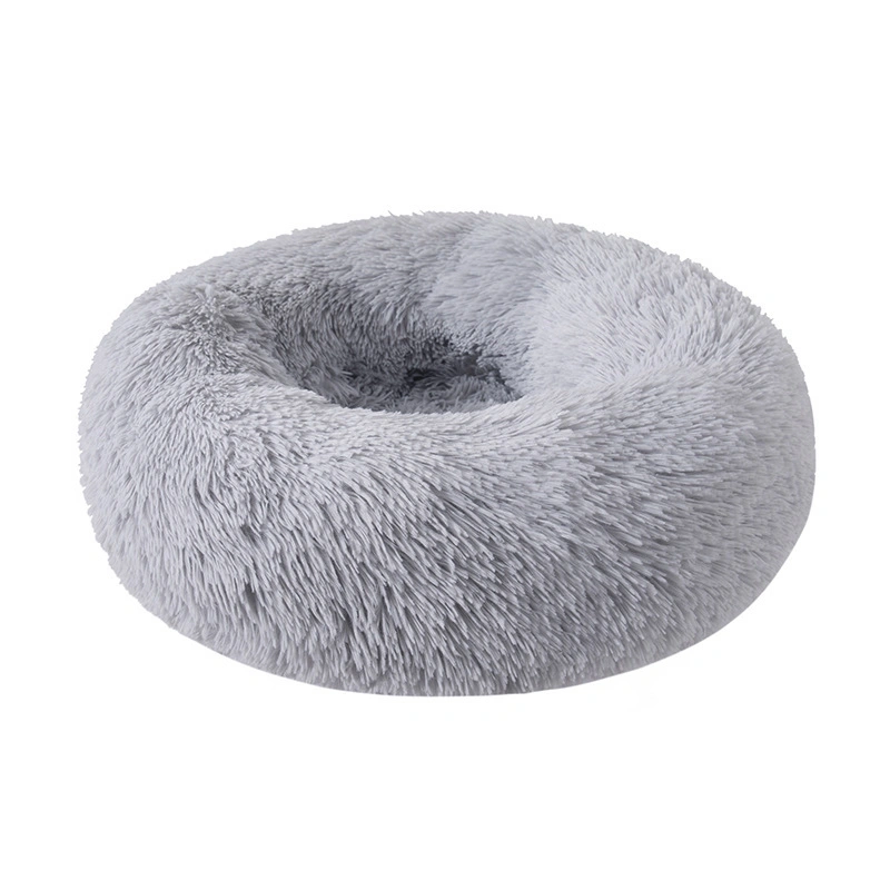 Pet Supplies Manufacturers Custom Printing Home Collapsible Outdoor Donut Removable Plush Cover Fluffy Cats and Dogs Pet Bed Pet Nest