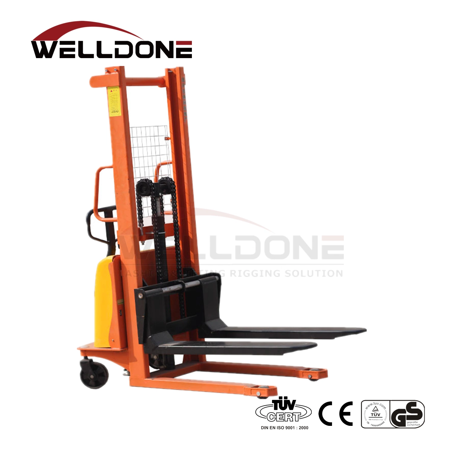 1000kg Capacity Hydraulic Hand Lift Manual Forklift Pallet Stackerhanding Lifting Hand Battery