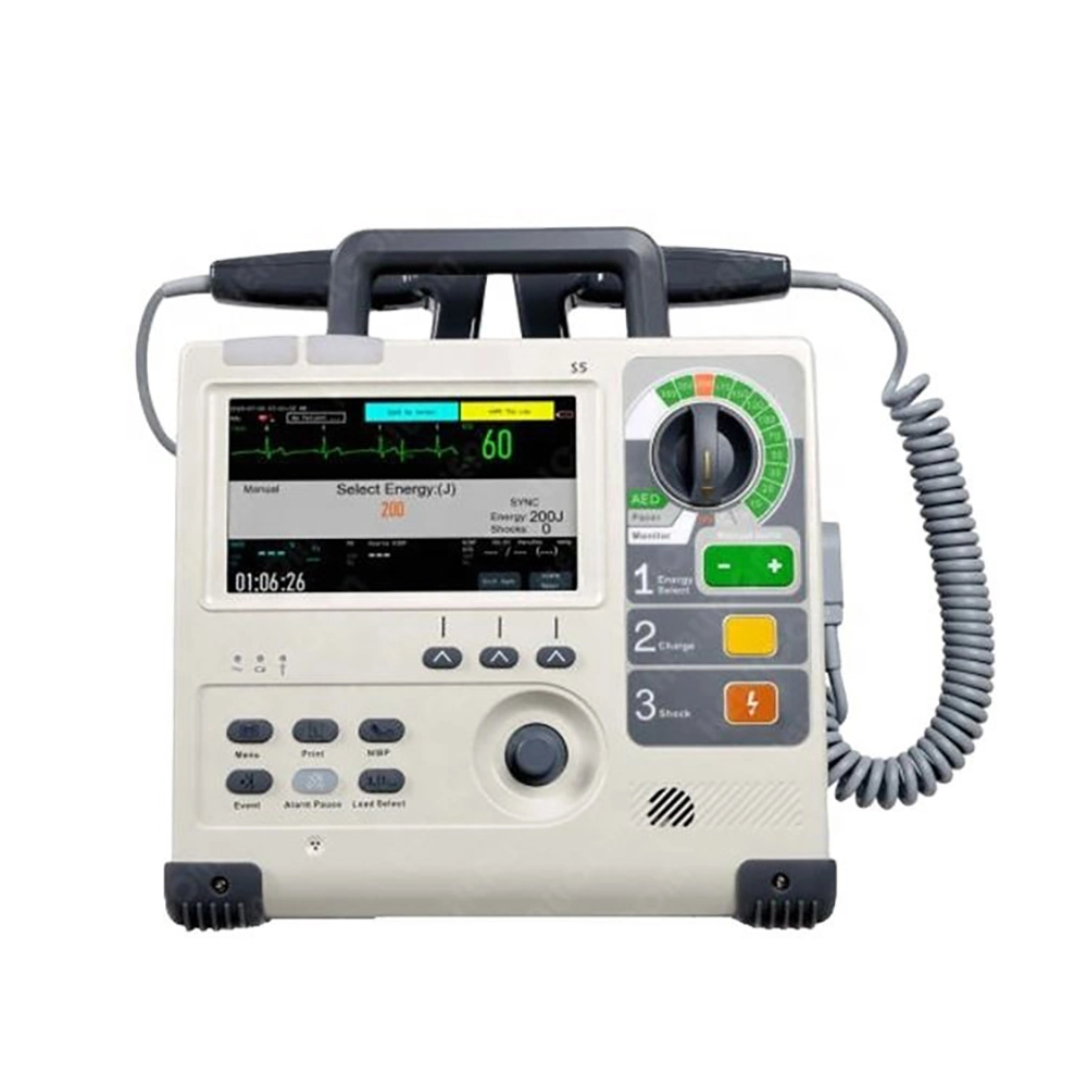 Icen Automated External Defibrillator Physical Therapy Equipments ICU Defibrillator Medical Cardiac Defibrillator