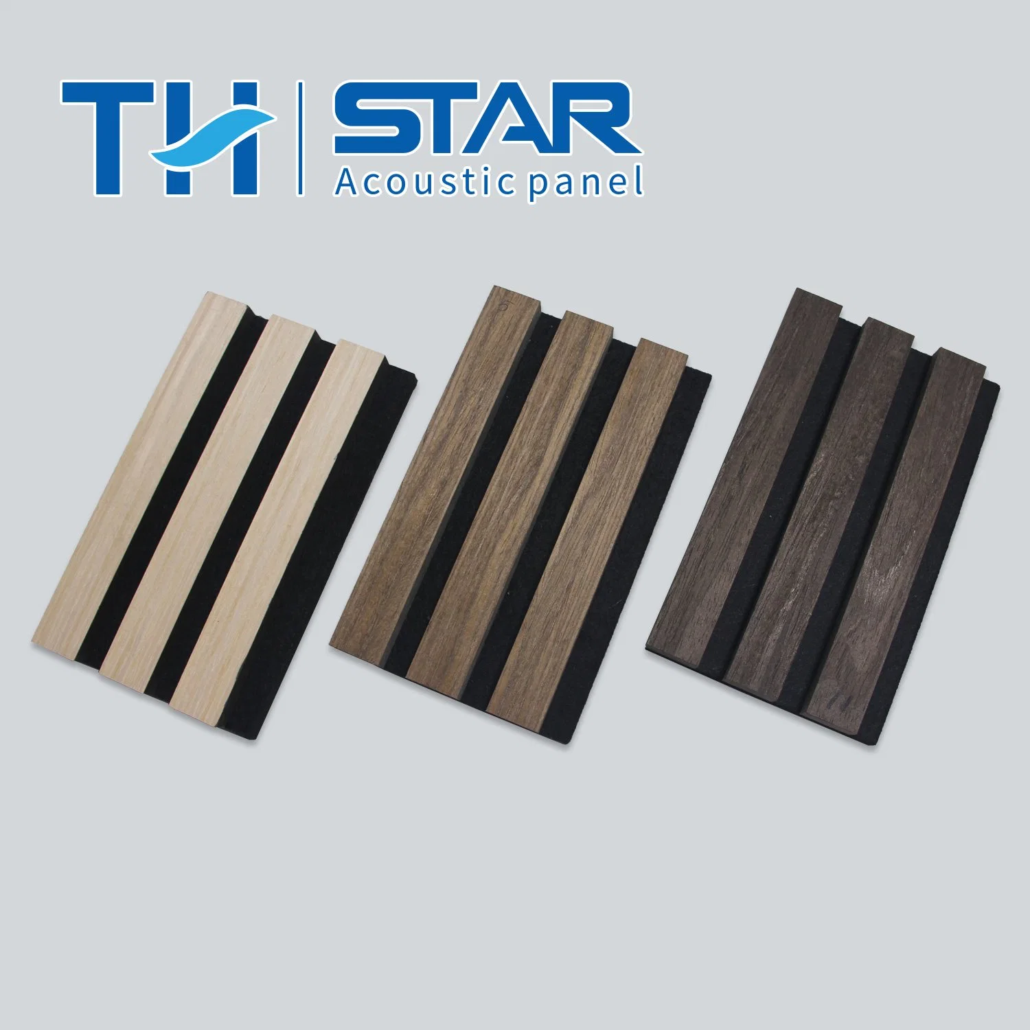 Wall Decoration Use Wooden Veneer Slats Sound Absorption MDF Wood Slats with Polyester Board Acoustic Wood Wall Panels