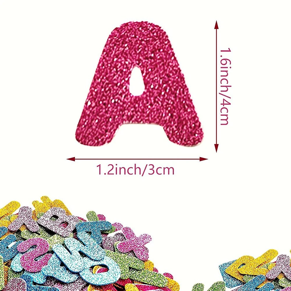 Glitter Letters Stickers Self Adhesive Vinyl Letters Numbers Sticker for Mailbox, Signs, Window, Door, Cars, Home, Business, Address Number Wall Art Decorations