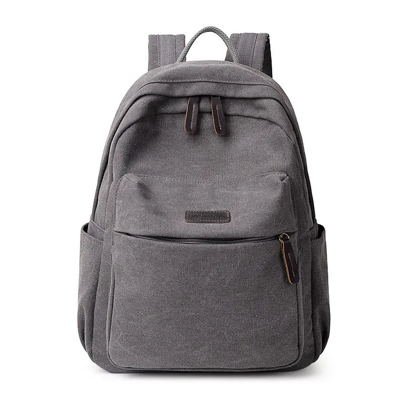 Casual Daypack Outdoor Travel Rucksack Hiking Backpacks for Men and Women Grey, Vintage Anti-Theft Canvas Factory Price Mochilas