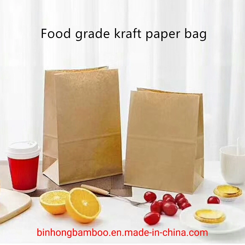 100% Recycled Kraft Paper Snack Bread Brown Paper Lunch Bags for Food