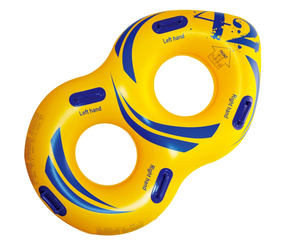 Dfaspo 42''waterpark Equipment Swimming Tube Water Park Inflatable Round Heavy Duty Rafts Floating Rivertransparent Airtubes 8 Shape Amusement Park Water Slides