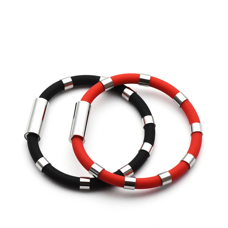 5mm Inner Diameter Anti Static Bracelet Stainless Steel Magnetic Clasps Set for Silicone Sports Bracelet