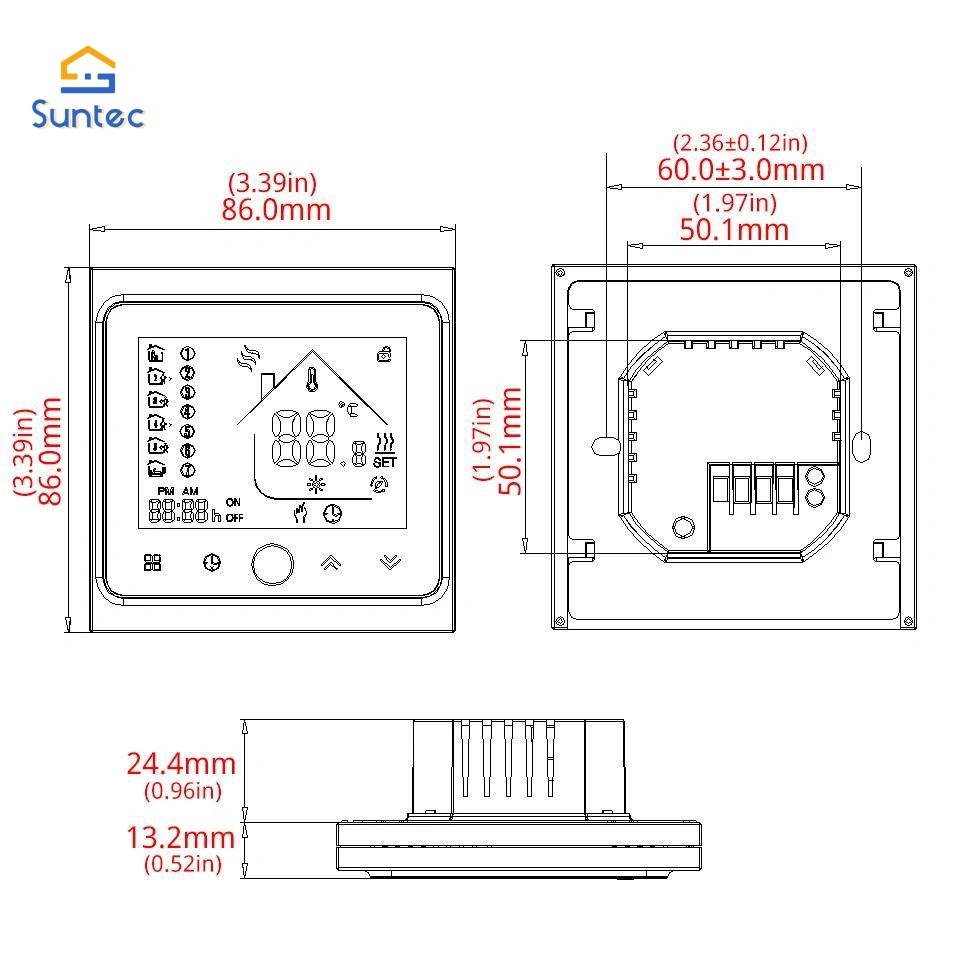 Hot Selling Wi-Fi Touch Screen Smart Room Thermostat Smart Google Alexa Home