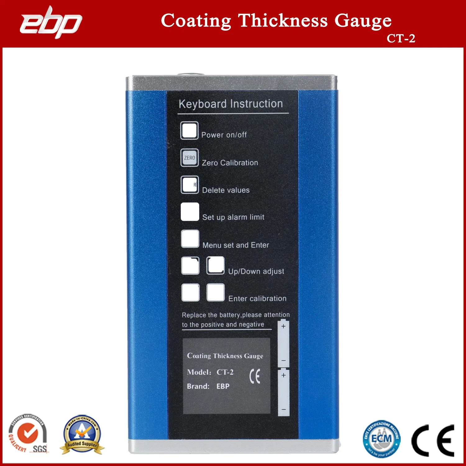 Best Portable Digital Coating Thickness Gauge CT-2 Meter