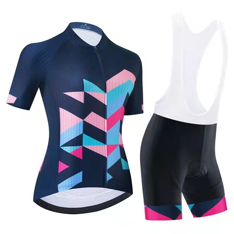 Cycling Clothing Short Sleeved Set Summer Women's Blouse and Shorts Moisture Absorbent Cushion Cycling Equipment