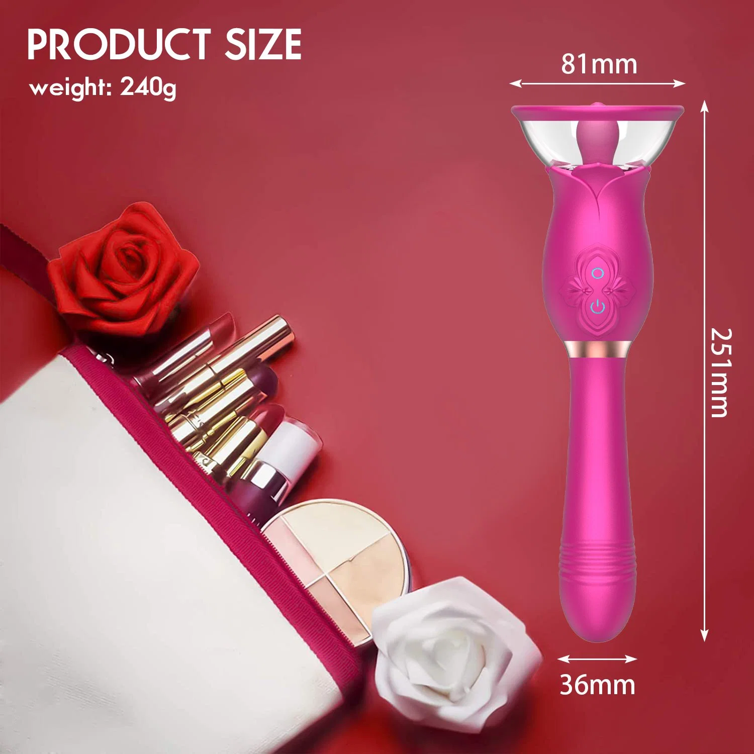 Língua Licking Rose forma vibrador de silicone vibrador para mulher Rosa Brinquedos vibratórios para sexo