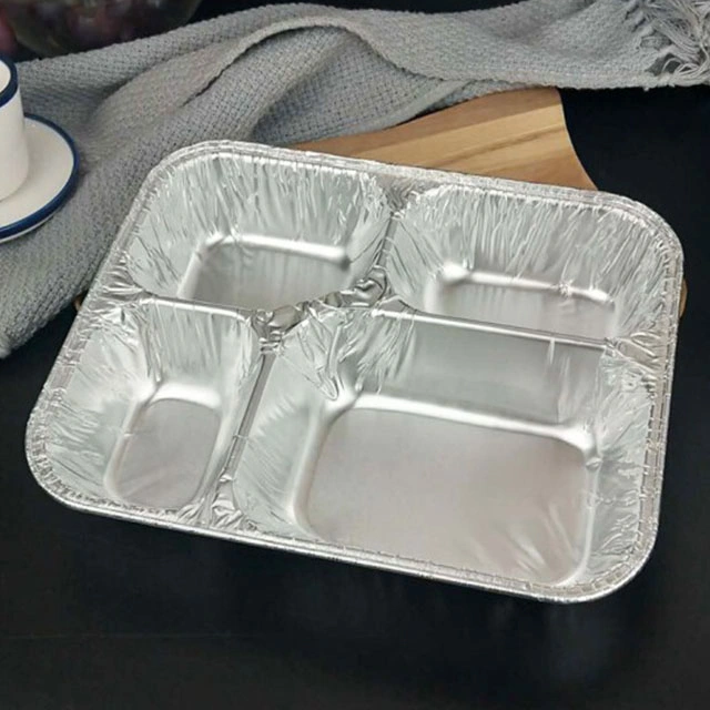 Gold Tin Foil Box Aluminum Foil Box Can Be Sealed Sealing Lunch Box Disposable Takeaway Packaging