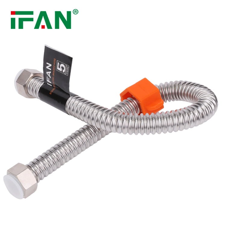 Ifan Custom Length Ultra-Flexible Metal Shower Hose Stainless Steel Corrugated Pipe