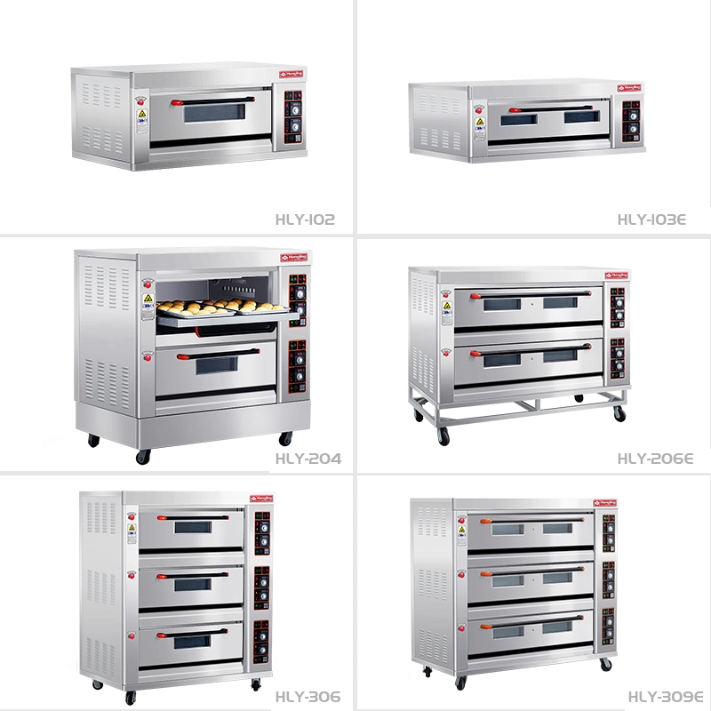 Hongling Commercial Bakery Equipment 1-Deck 1-Tray Gas Baking Bread Oven