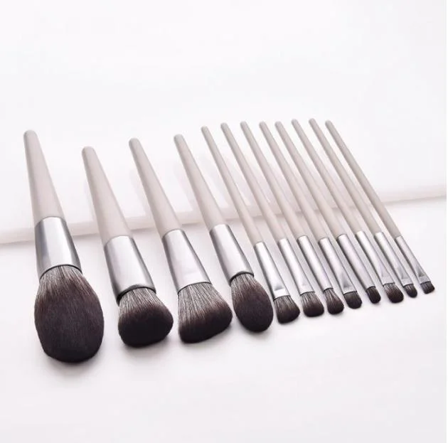 Wholesale/Supplier Price Customized OEM with Logo High quality/High cost performance  Synthetic Hair Cosmetics Brush Makeup Tool Kit with Colorful Wood Handle