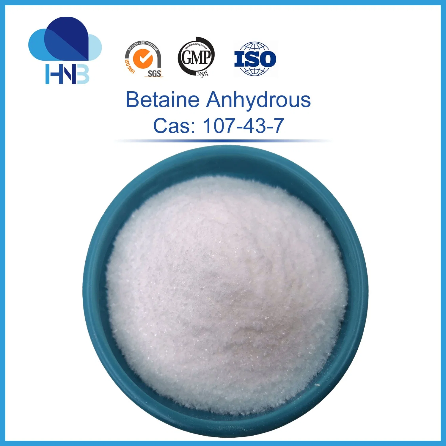 Высокое качество Betaine Food Grade Betaine Anhydrous Powder CAS: 107-43-7 Приложение