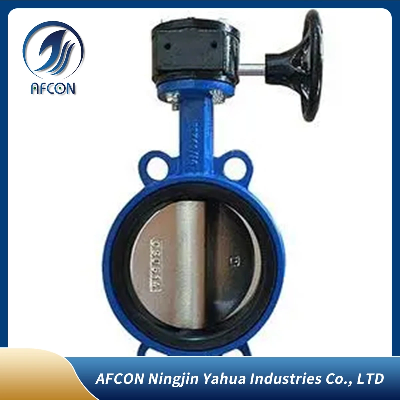 Steam High Temperature Cast Steel Triple Eccentric Industrial Manual Wafer Flange Butterfly Valve (manufacturer price)