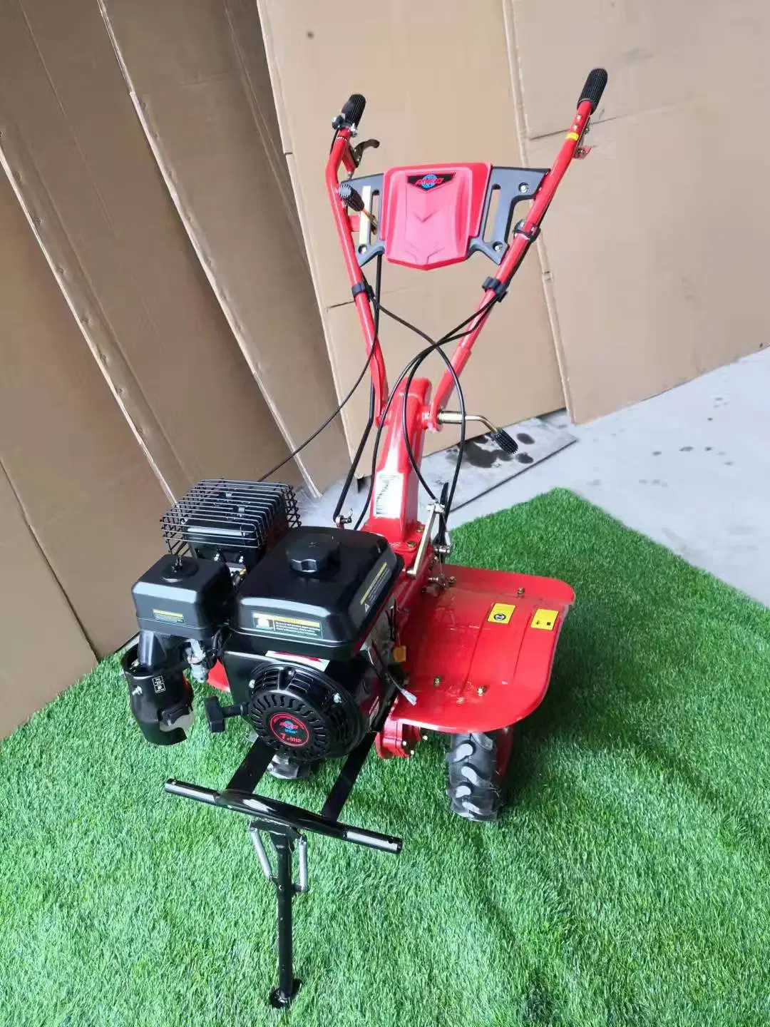 170f Gasoline Mini Tiller Heavy Duty Petrol Mini Power Tiller with Light and Cover