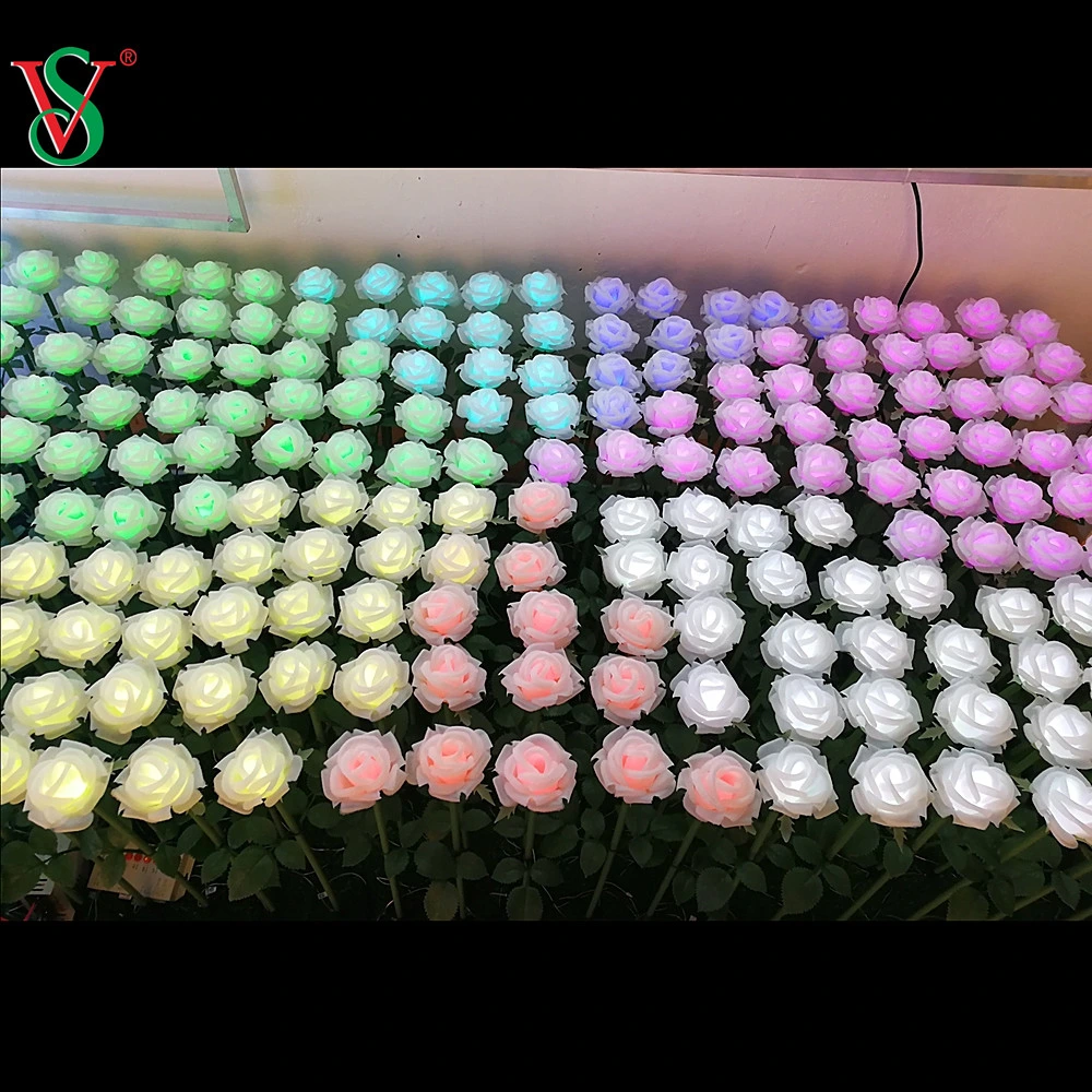 DMX 512 2811 IC LED RGB Rose for Theme Park Christmas Light Show Decoration