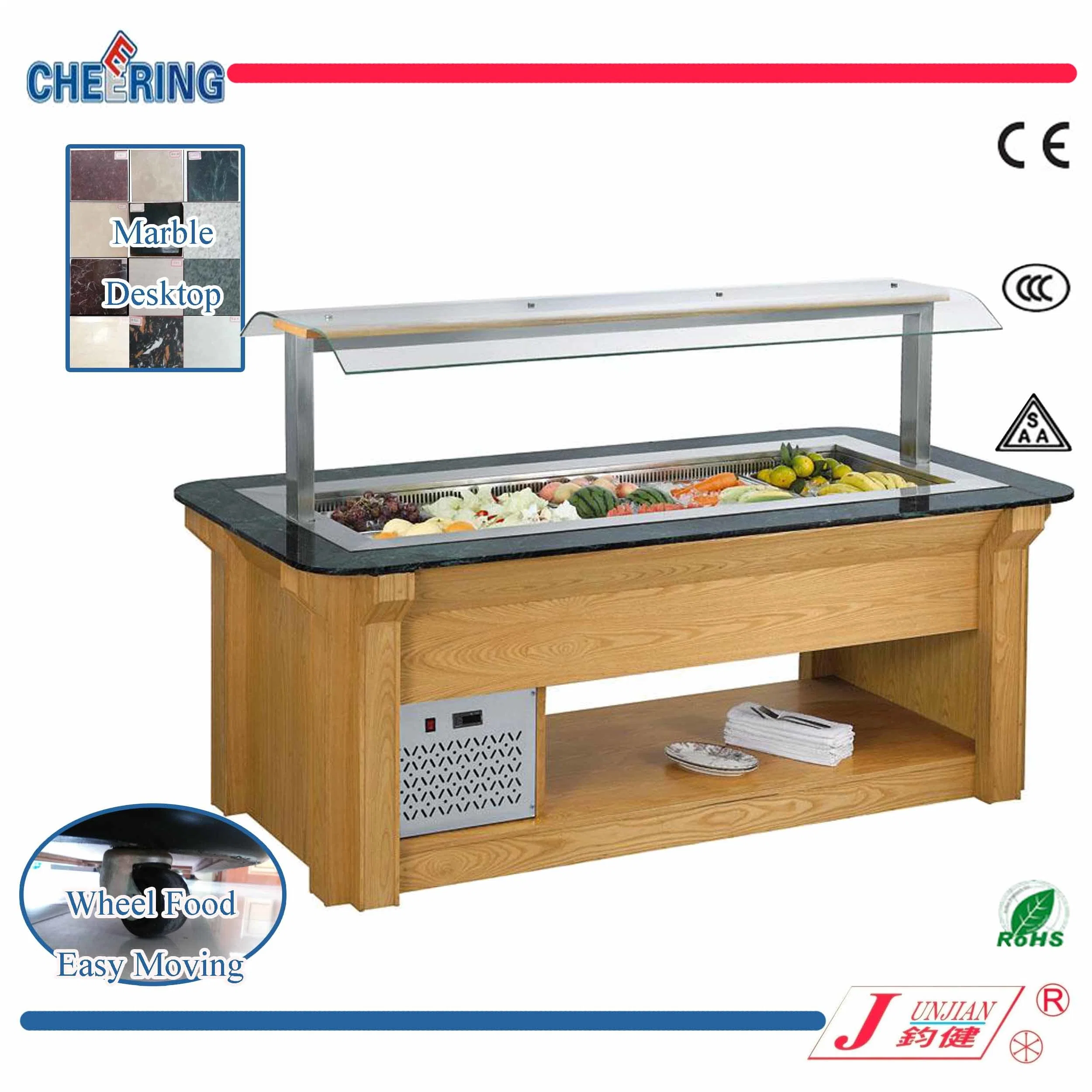 Marble Island Type Salad Bar Buffet for restaurant