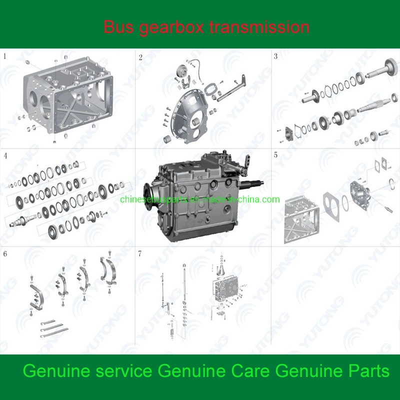 Qjs6-90, S6-100, S6-150, S6-160 conjunto de caja de engranajes manual, transmisión de caja de engranajes para Yutong Zk6116D Bus, Higer Bus, Kinglong, Golden Dragon Bus Parts