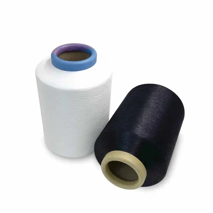 Fd High Stretch Full-Dull Nylon Black/White Elastic Spandex Traditional Single Air Covered Yarn for Sportswear Knitting