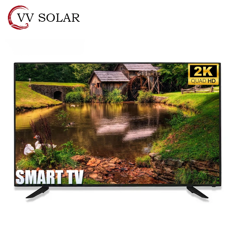 VV TV Factory Smart De 55 Pulg 50 Inches Smart Android Cheap WiFi TV Solar Television Display 65 Inch Smart TV