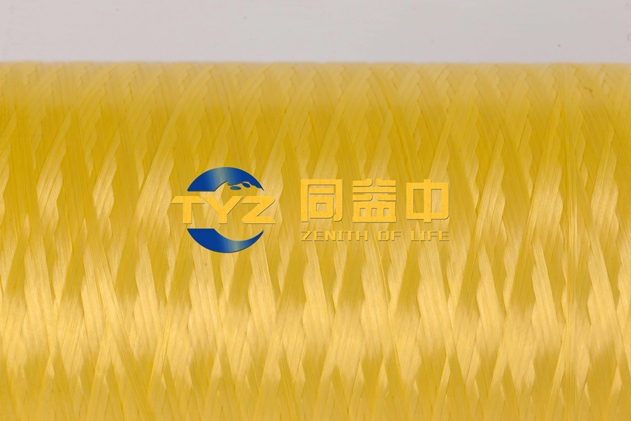 De alta tenacidad de fibra de UHMWPE 1760dtex con color amarillo para cuerda