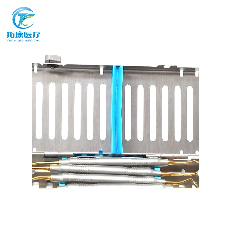 Stainless Steel Dental Sterilization Box Cassette Tray for Dental Instruments Sterilizer Box 6 PCS/Kit