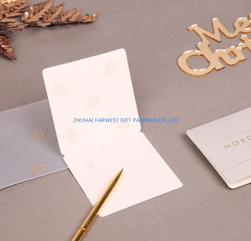 Luxury Printed Greeting Cards with Hot Stamping Logo China Supplier