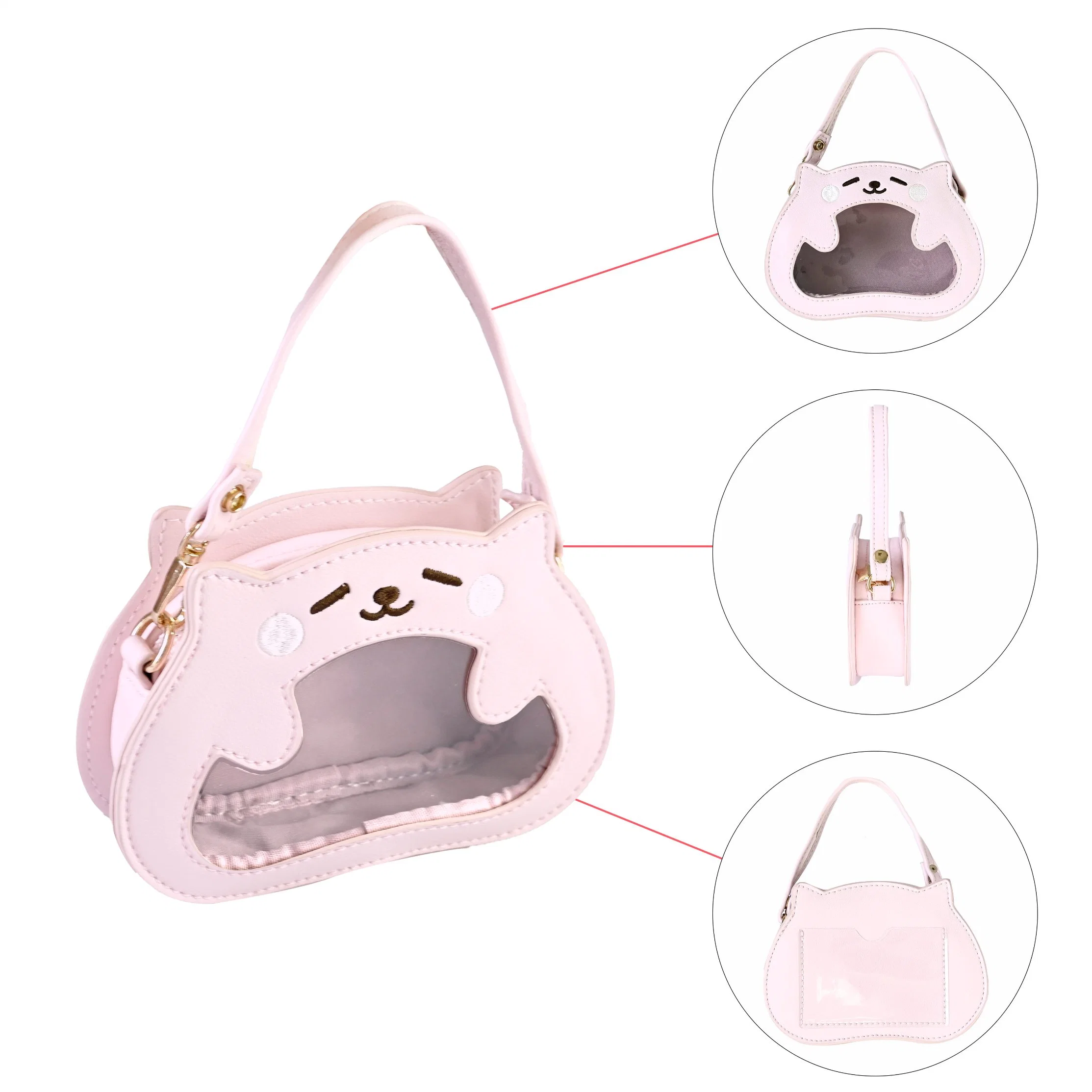 Moda Flip Cover Bolsa de hombro para mujer Diseño de gatos pequeños ITA Bolsa