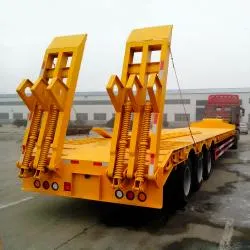 3 Axle Gooseneck Lowbed Trailer 40FT Mechanical Suspension Low Bed Lowboy Semi Truck Trailer Excavator Drop Deck Trailer