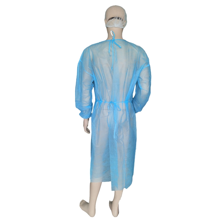 Hospital Use Disposable Breathable Isolation Gown PP Isolation Gown with Ties