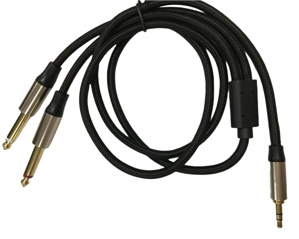 Customize Cable Assembly Mono 6.5 Jack to Stereo 3.5 Jack Audio Cable 1 Males 3.5 mm to Double 6.5 mm Cable Aux Cables