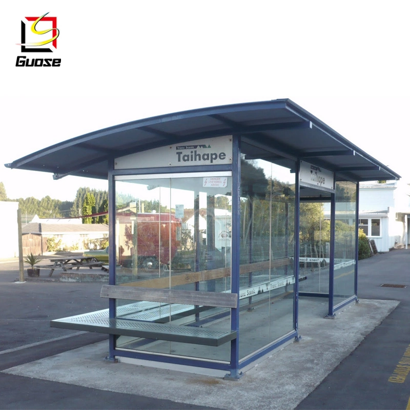 Train Platform Passenger Stop Stainless Steel Bus Stop Bench Covered Walkways