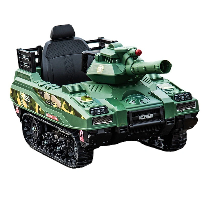 The New Tank Children's Electric Car Can Sit on The Human Toy Car Track Reversing off-Road Baby Armored Car