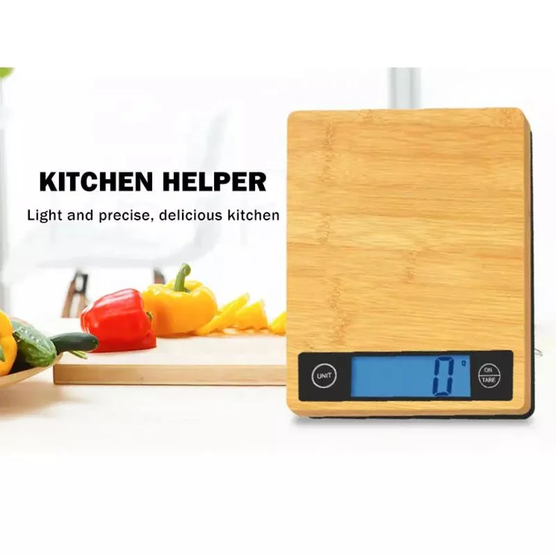 Cheap Durable Slim and Beautiful Bamboo Digital Electronic Kitchen Scale