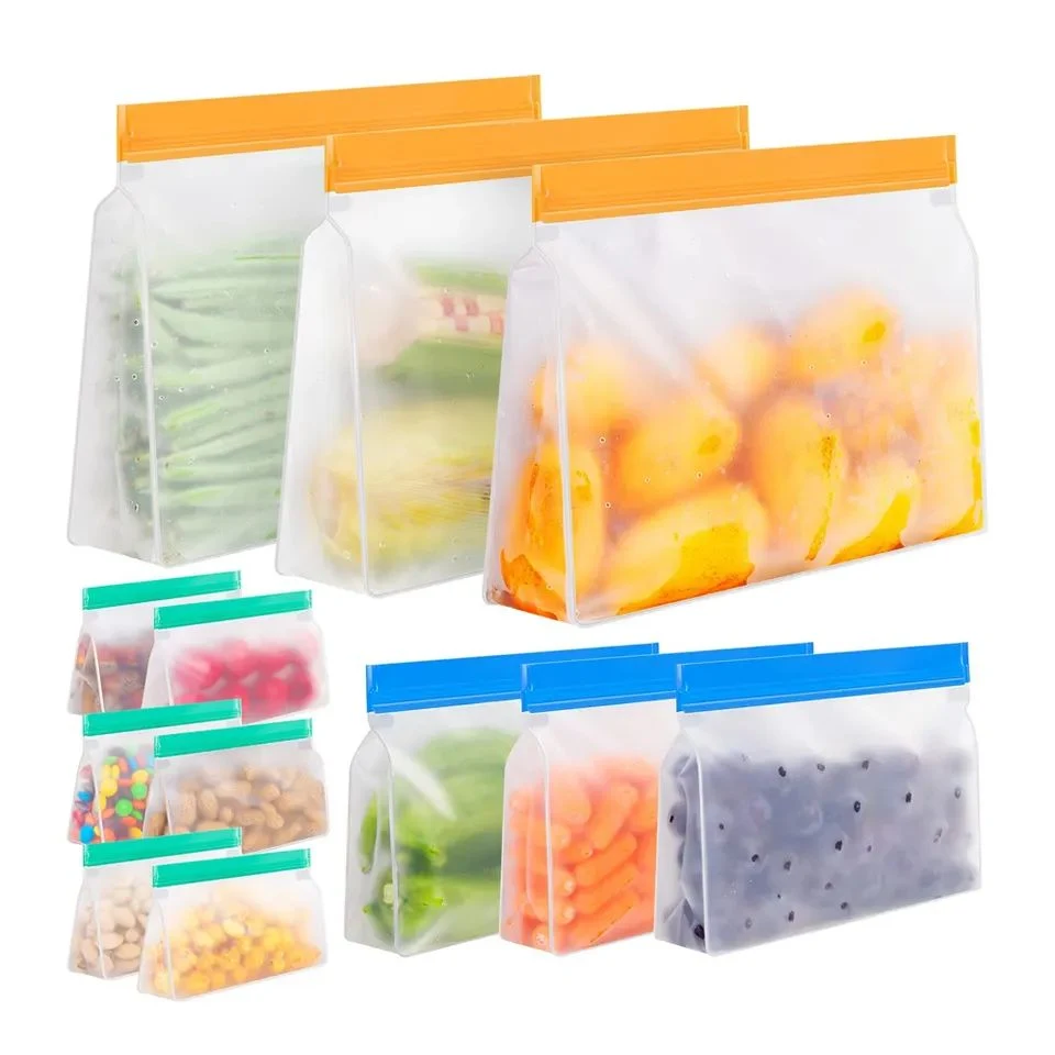 BPA Free Eco Friendly Reusable Leakproof Freezer Bag